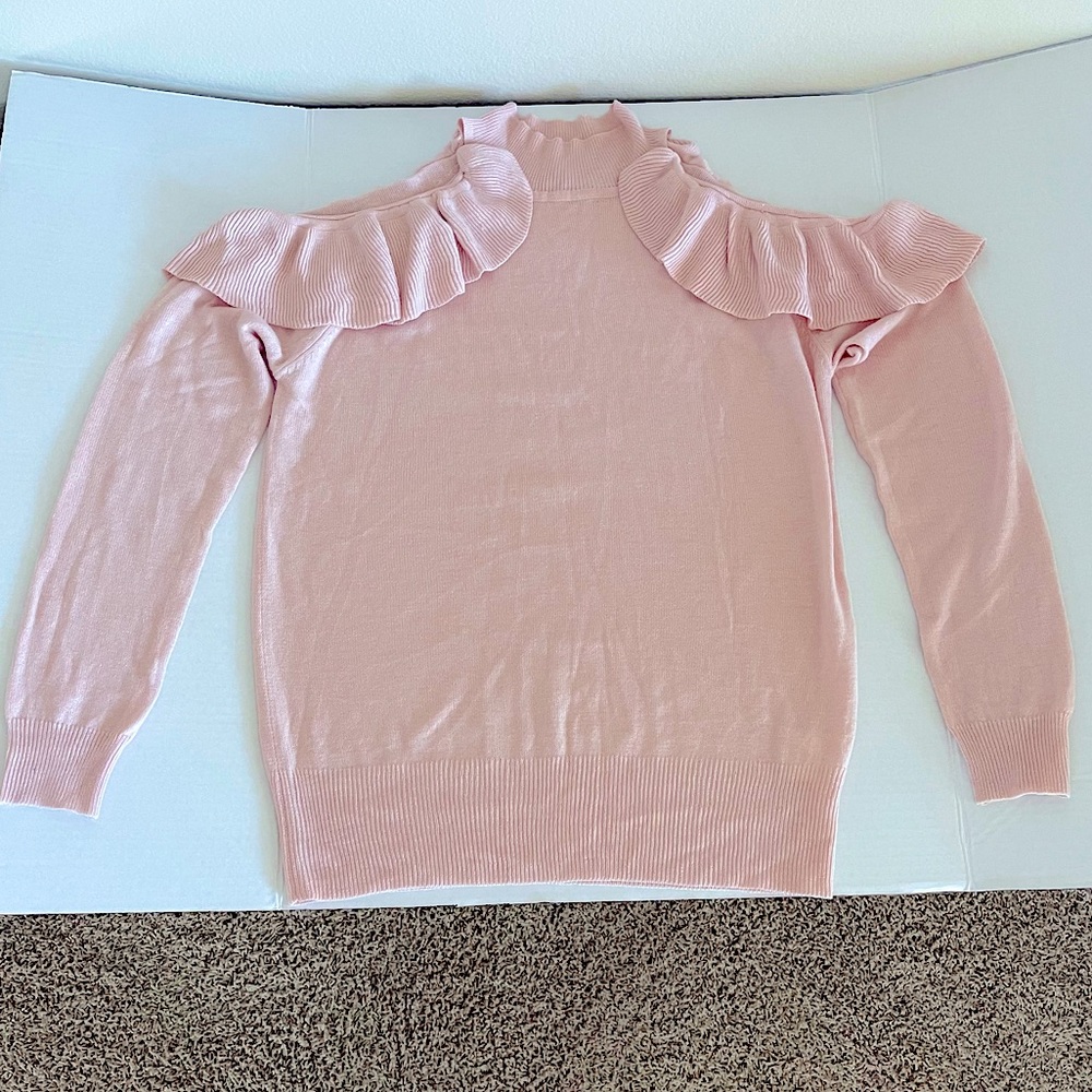 Light Pink Off Shoulder Sweater